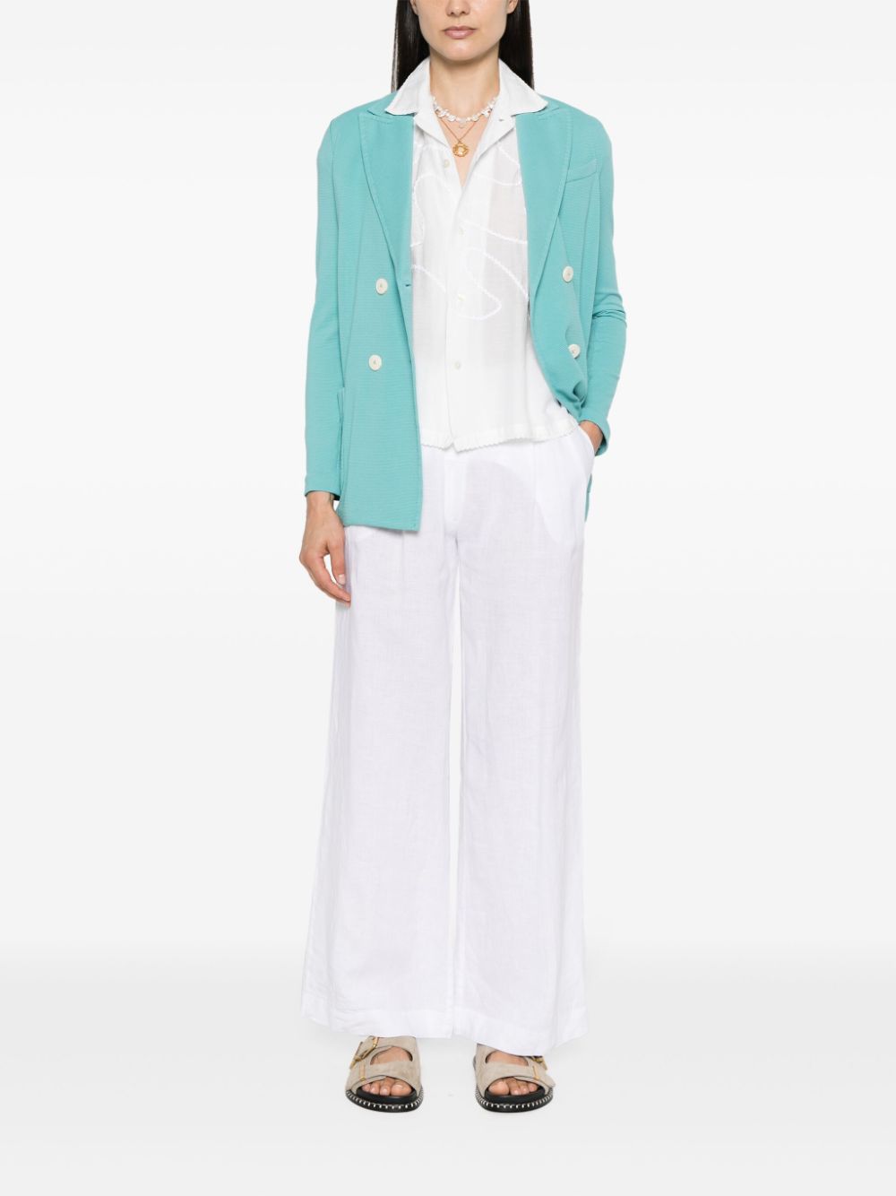 Circolo 1901 Oxford double-breasted jacket