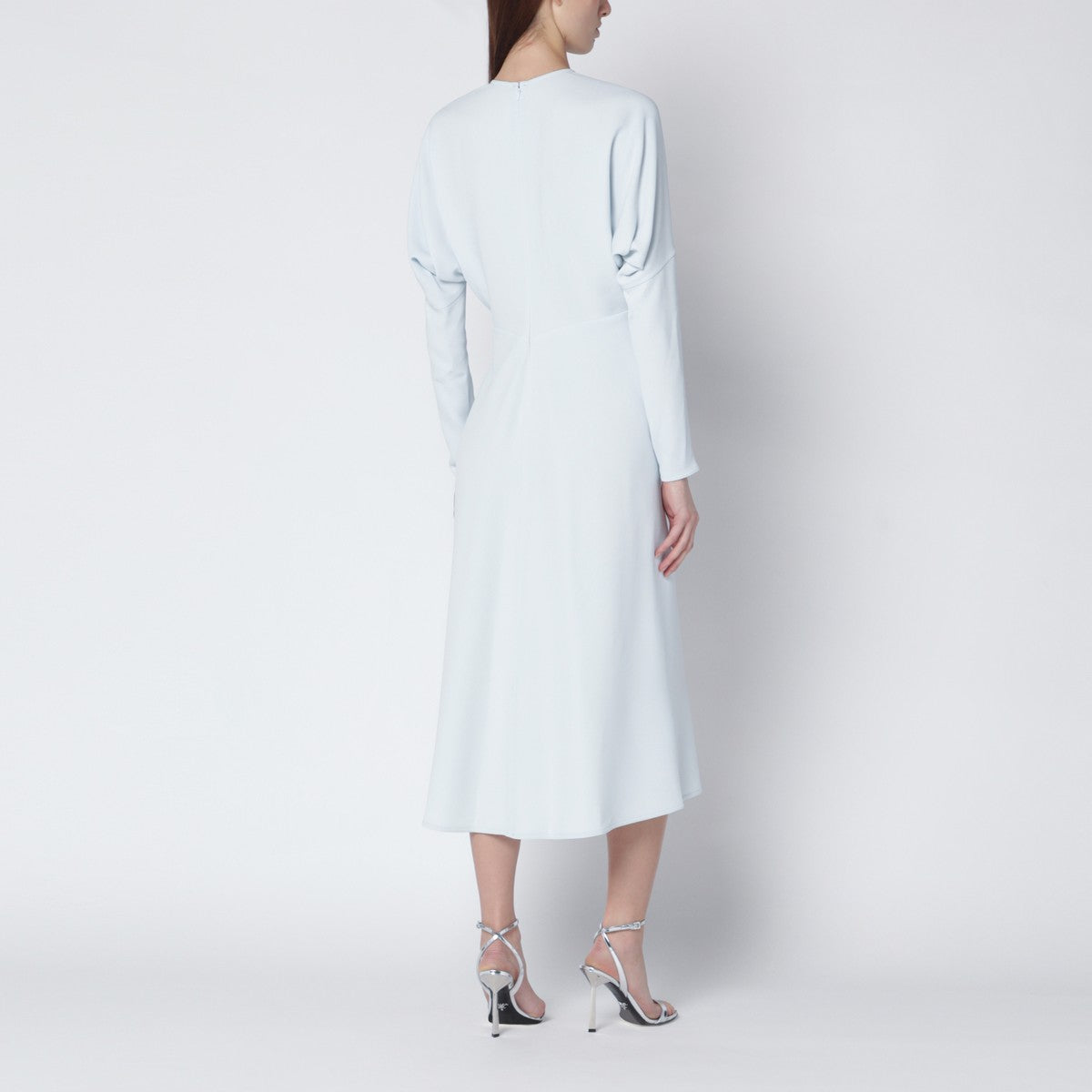 Victoria Beckham Ice blue Dolman midi dress