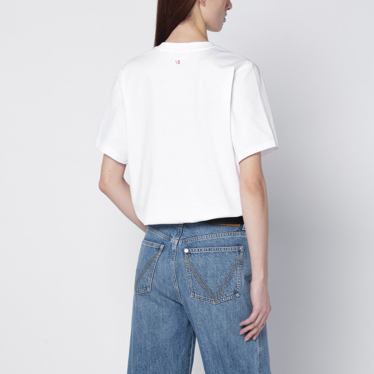 Victoria Beckham “Fashion stole my smile” white cotton T-shirt