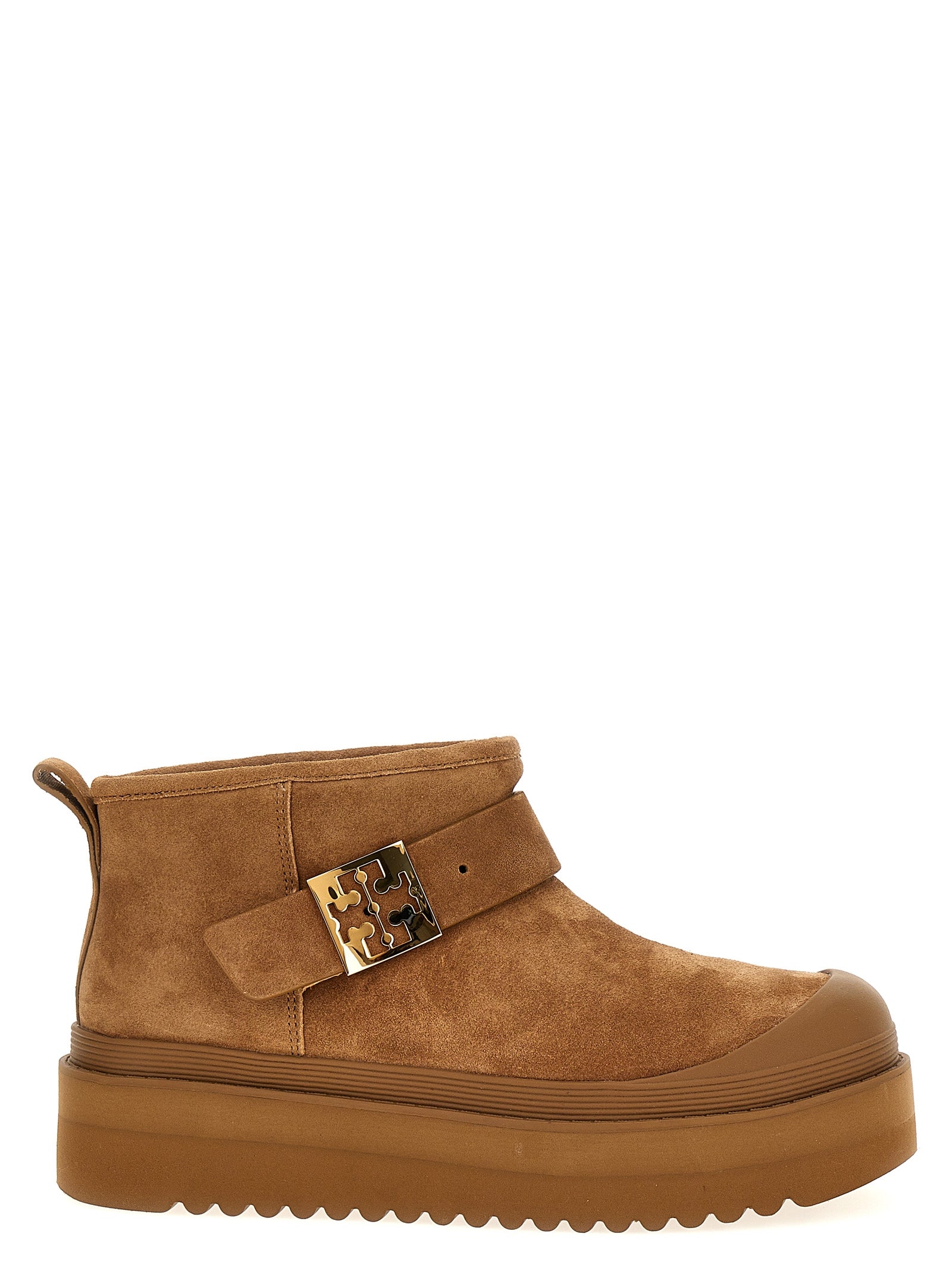 Tory Burch Mellow Shearling Platform Ankle Boots
