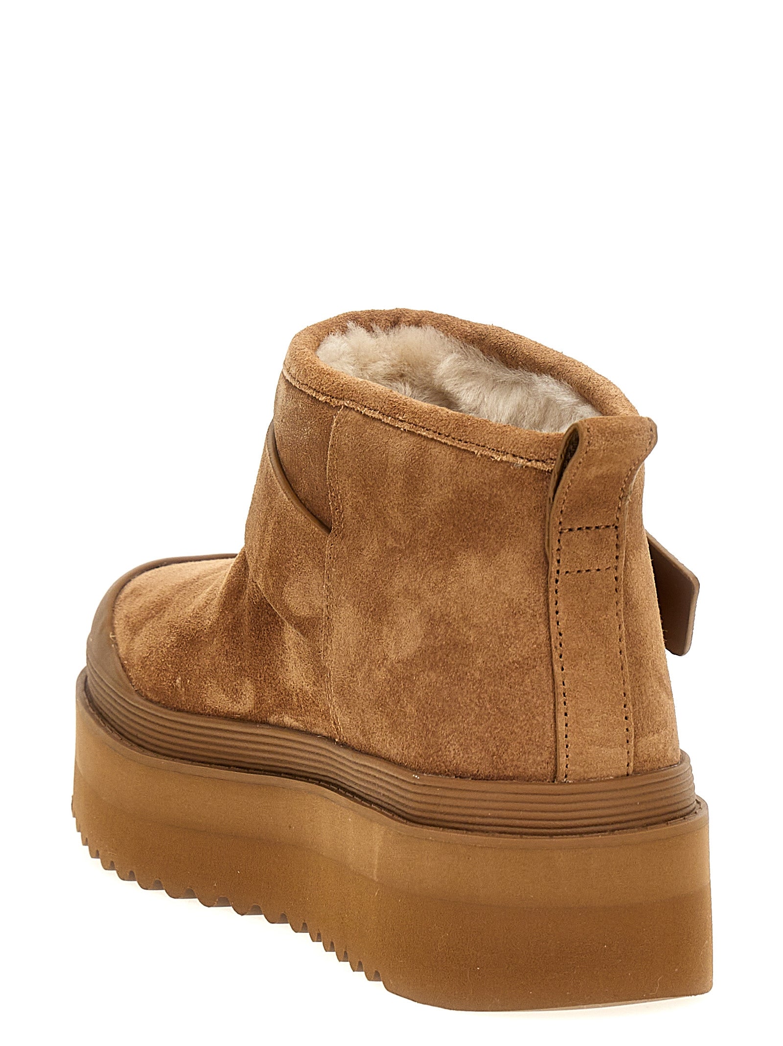 Tory Burch Mellow Shearling Platform Ankle Boots