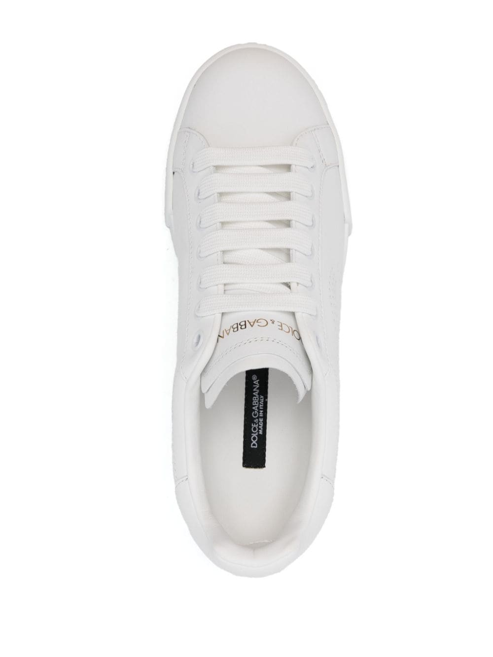 Dolce & Gabbana Portofino perforated-logo leather sneakers