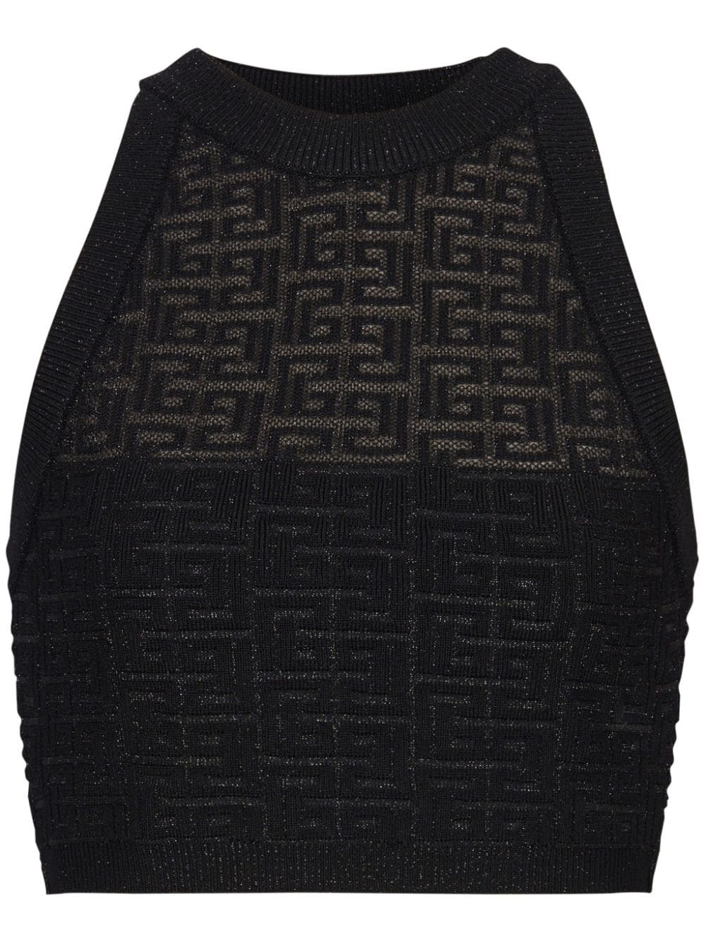 Balmain PB Labyrinth knit top