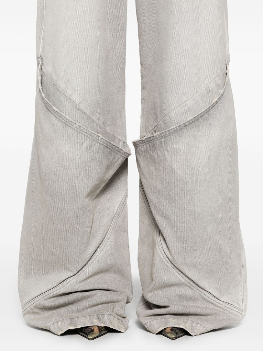 The Attico Wide-leg denim cotton jeans