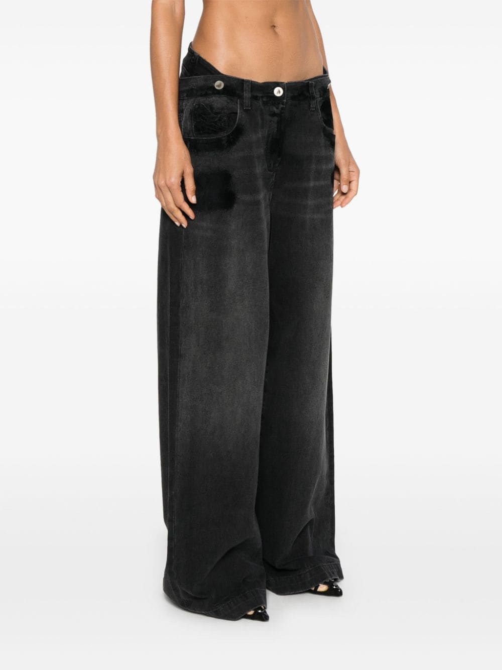 The Attico Wide-leg denim jeans