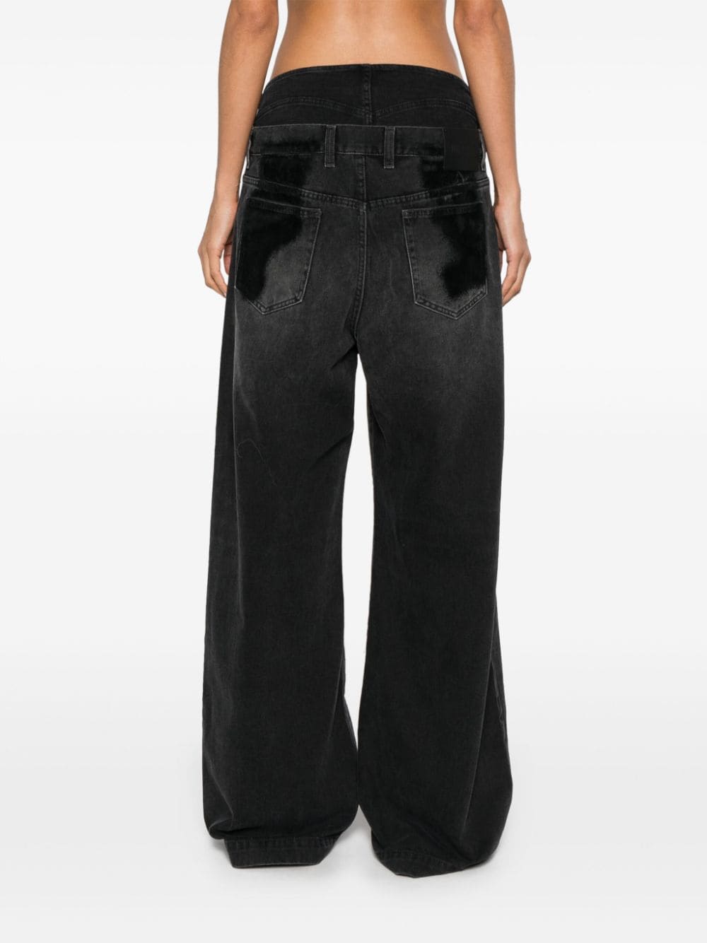 The Attico Wide-leg denim jeans