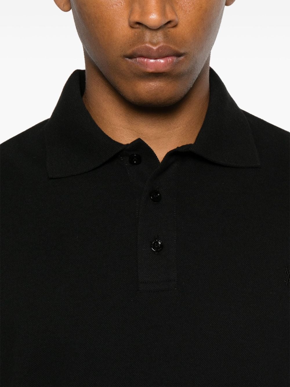 Saint Laurent Piquet cotton polo shirt