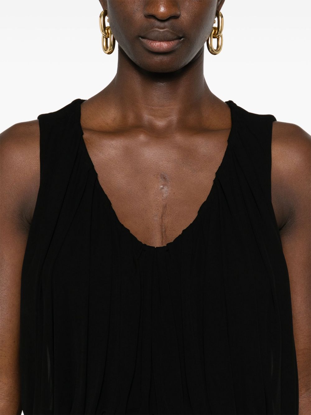 Saint Laurent draped maxi dress