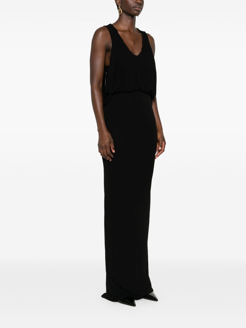 Saint Laurent draped maxi dress