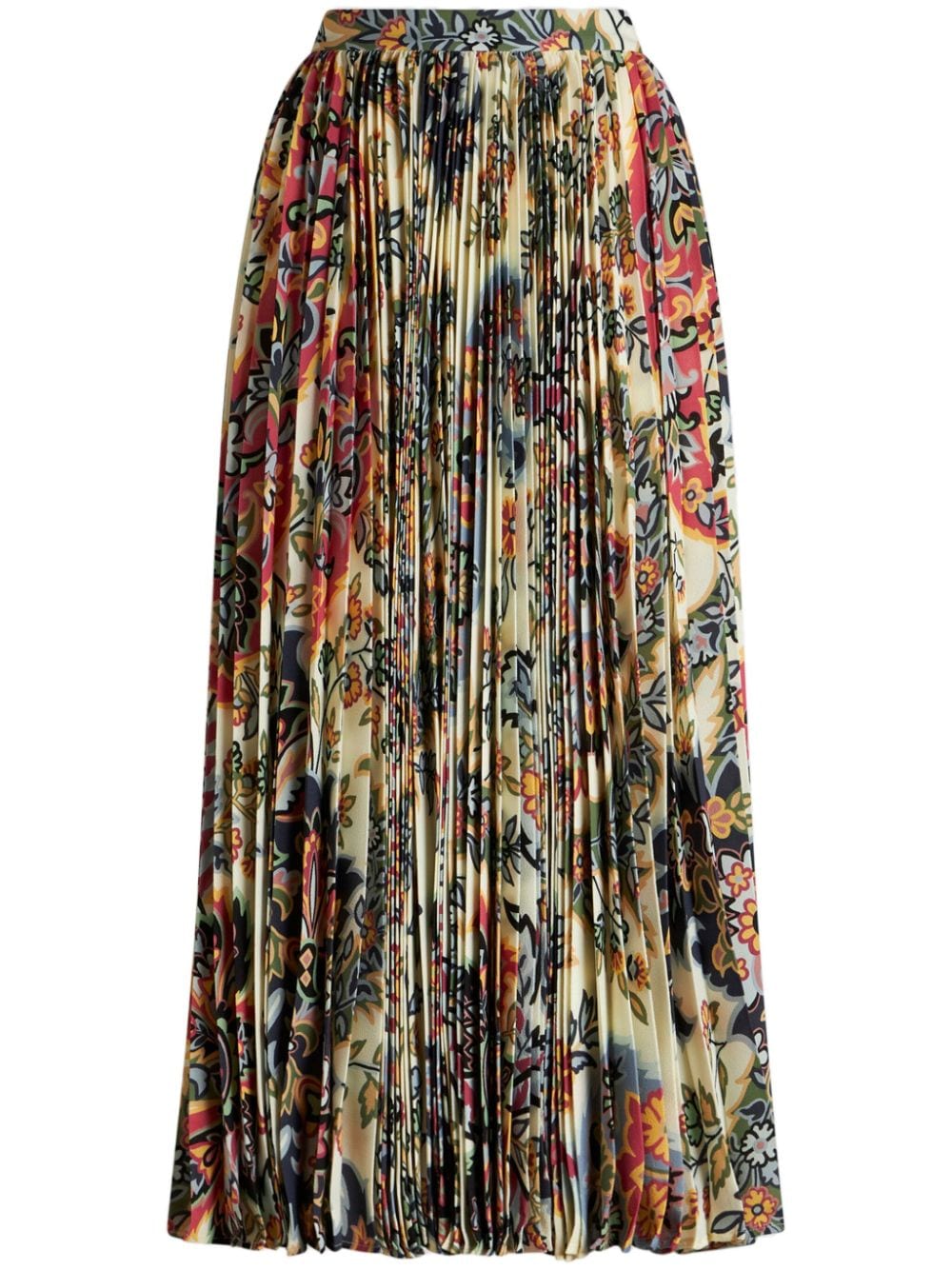 Etro Paisley-print pleated midi skirt