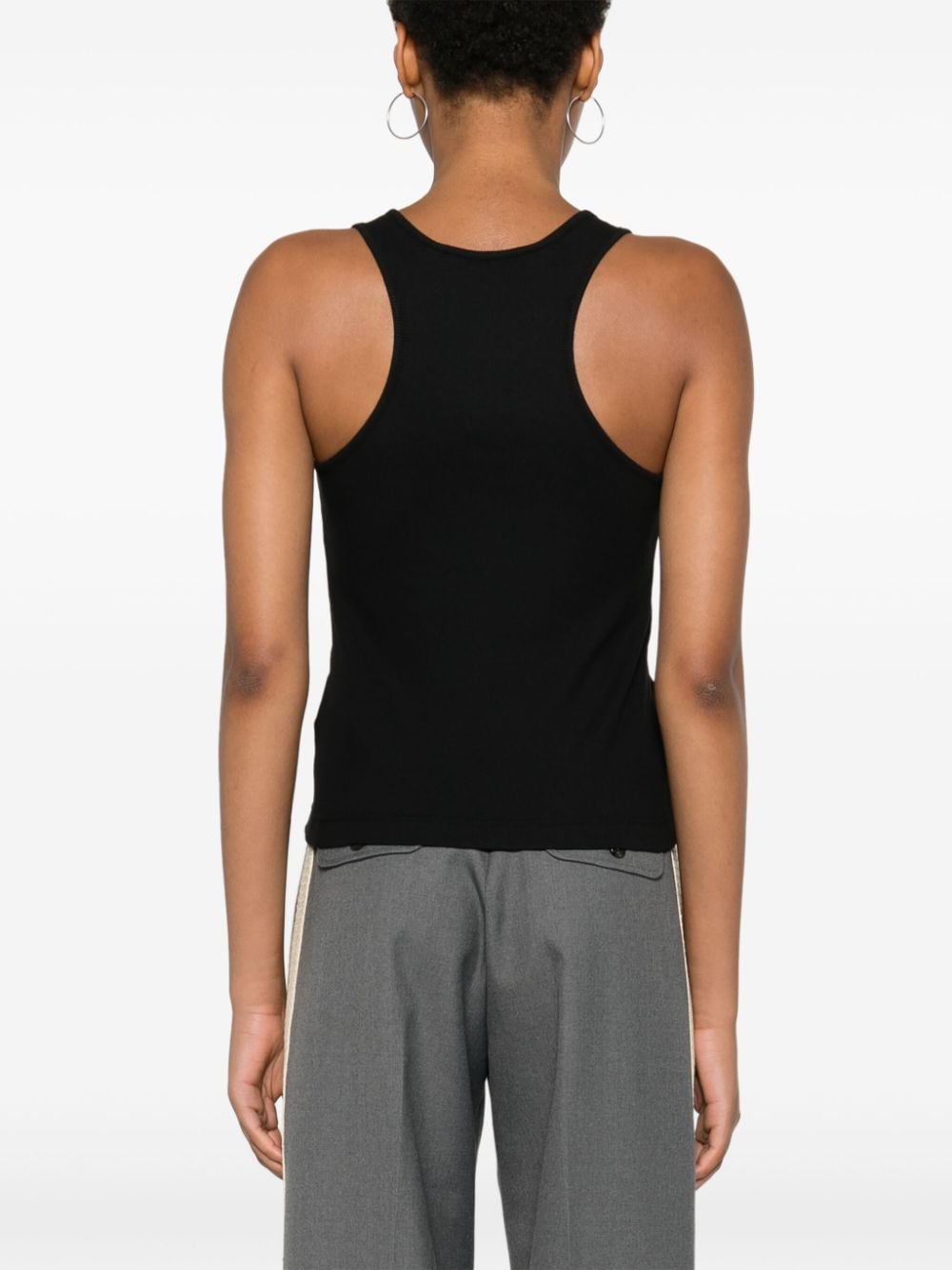 Palm Angels Logo ribbed tank top