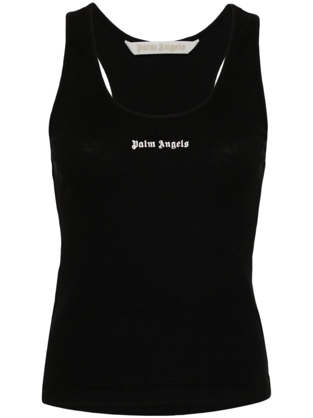 Palm Angels Logo ribbed tank top