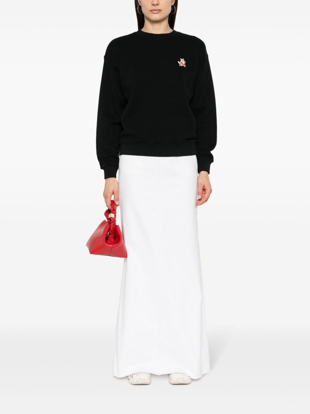 Maison Kitsune fox pattern cotton sweatshirt