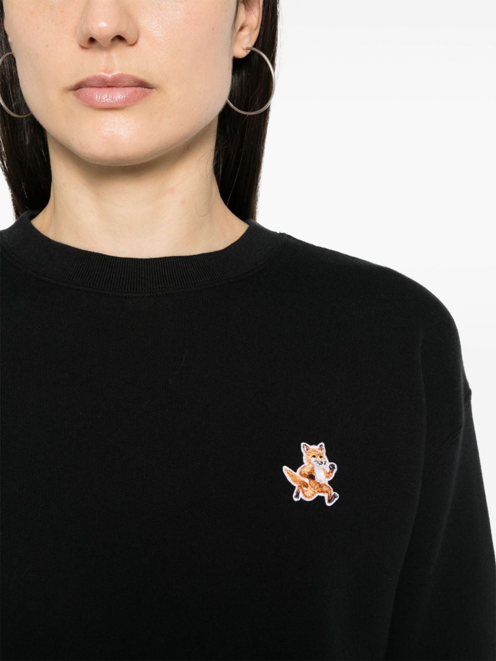 Maison Kitsune fox pattern cotton sweatshirt