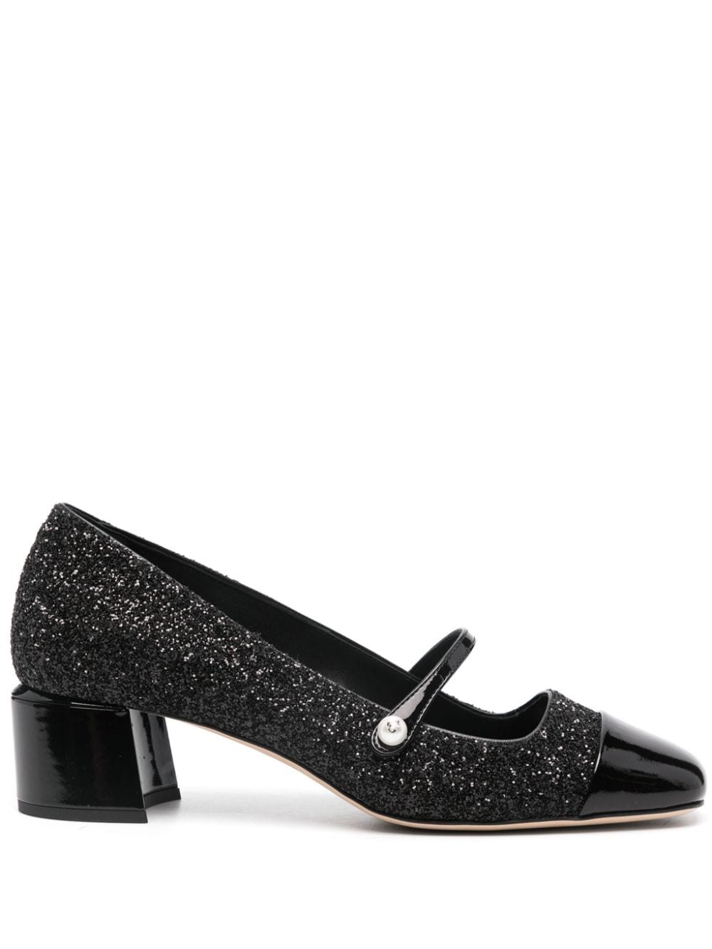 Jimmy Choo Elisa 45 Leather Glitter Pumps