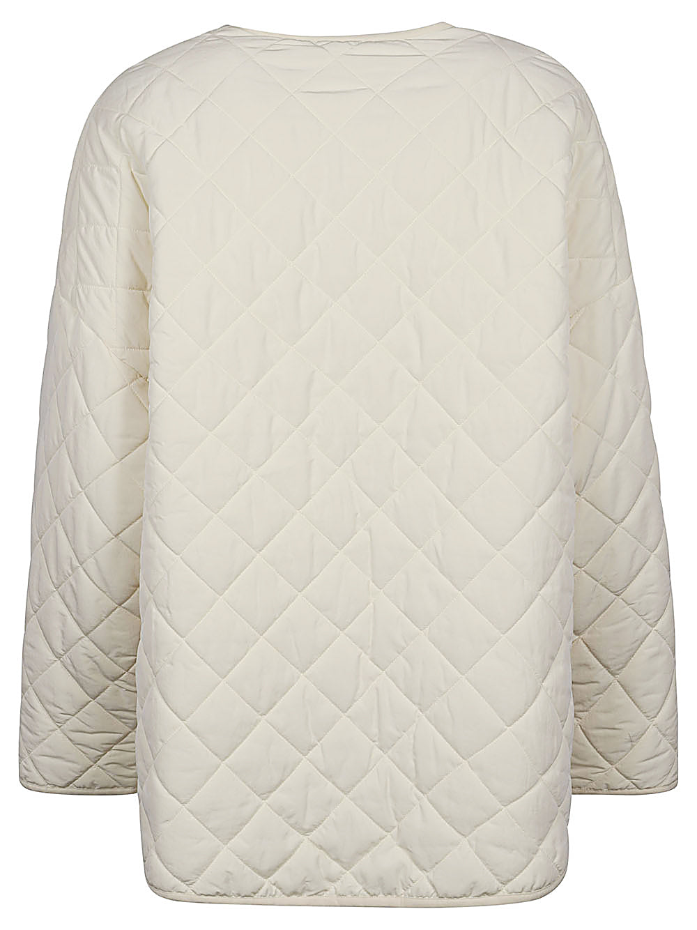 Sandbeige Quilted nylon jacket