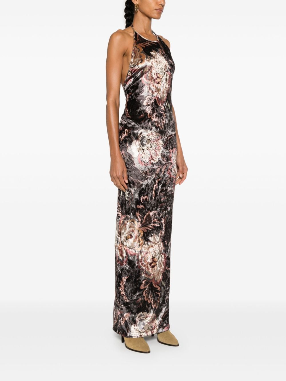 Etro Printed chenille maxi dress