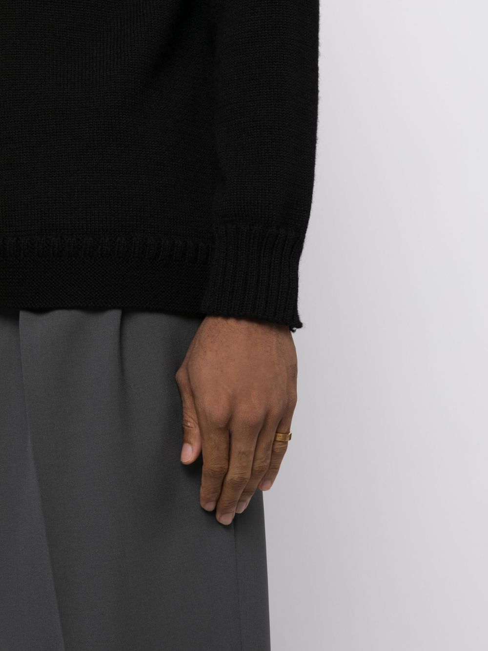 Maison Margiela engraved-logo silver ring