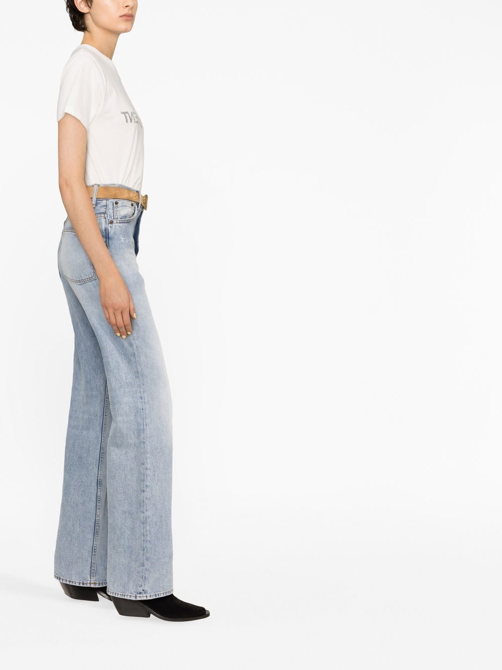 Saint Laurent Reverse Logo Print T-shirt