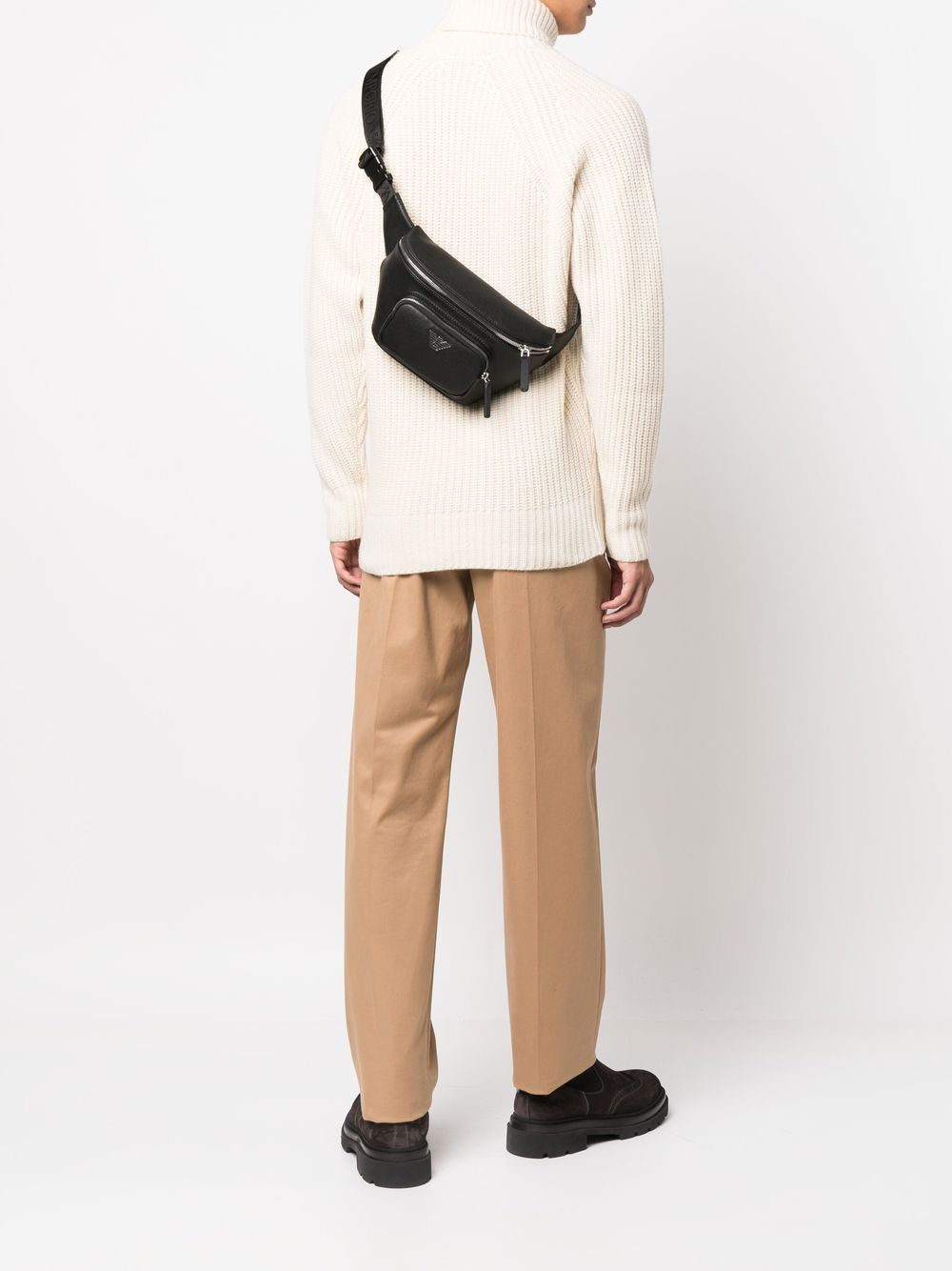 Emporio Armani leather logo-plaque belt bag