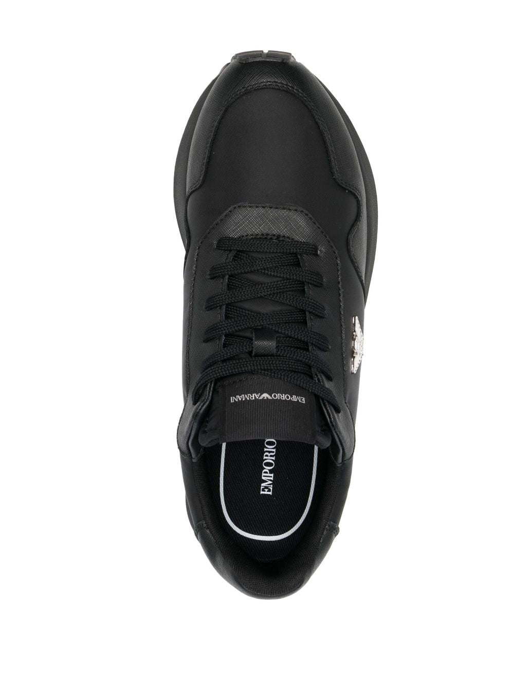 Emporio Armani chunky sole leather sneakers