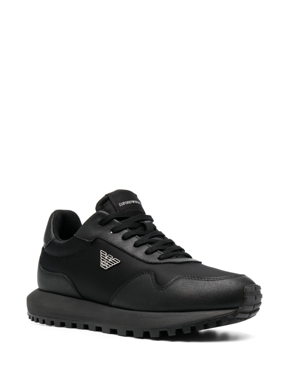 Emporio Armani chunky sole leather sneakers