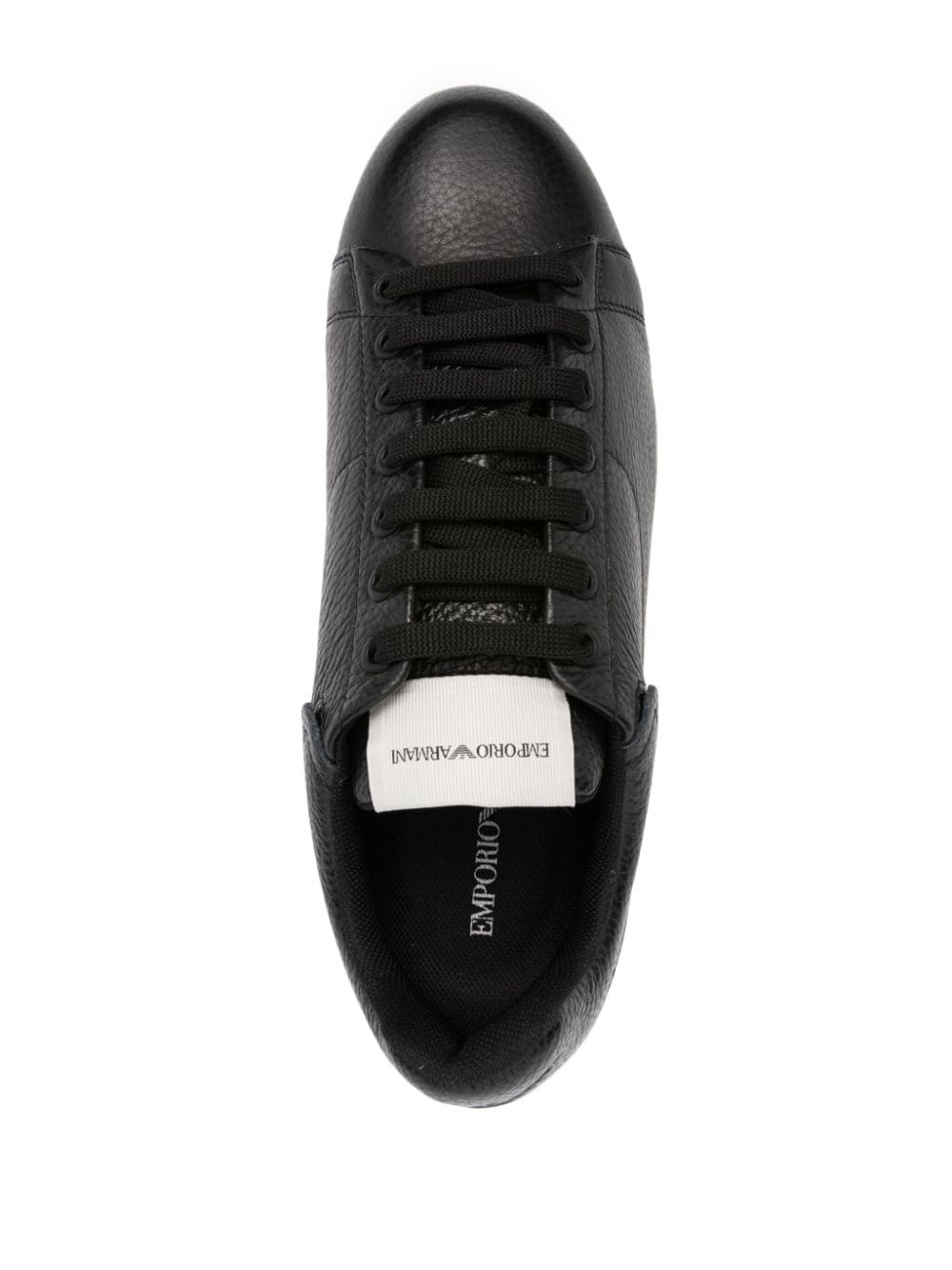 Emporio Armani tumbled leather sneakers