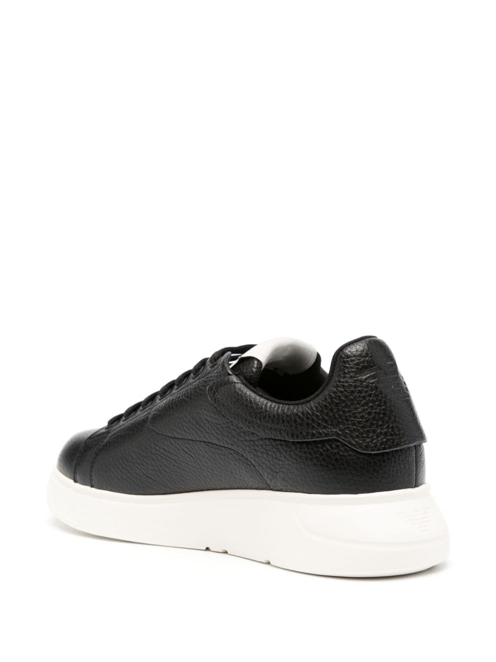 Emporio Armani tumbled leather sneakers