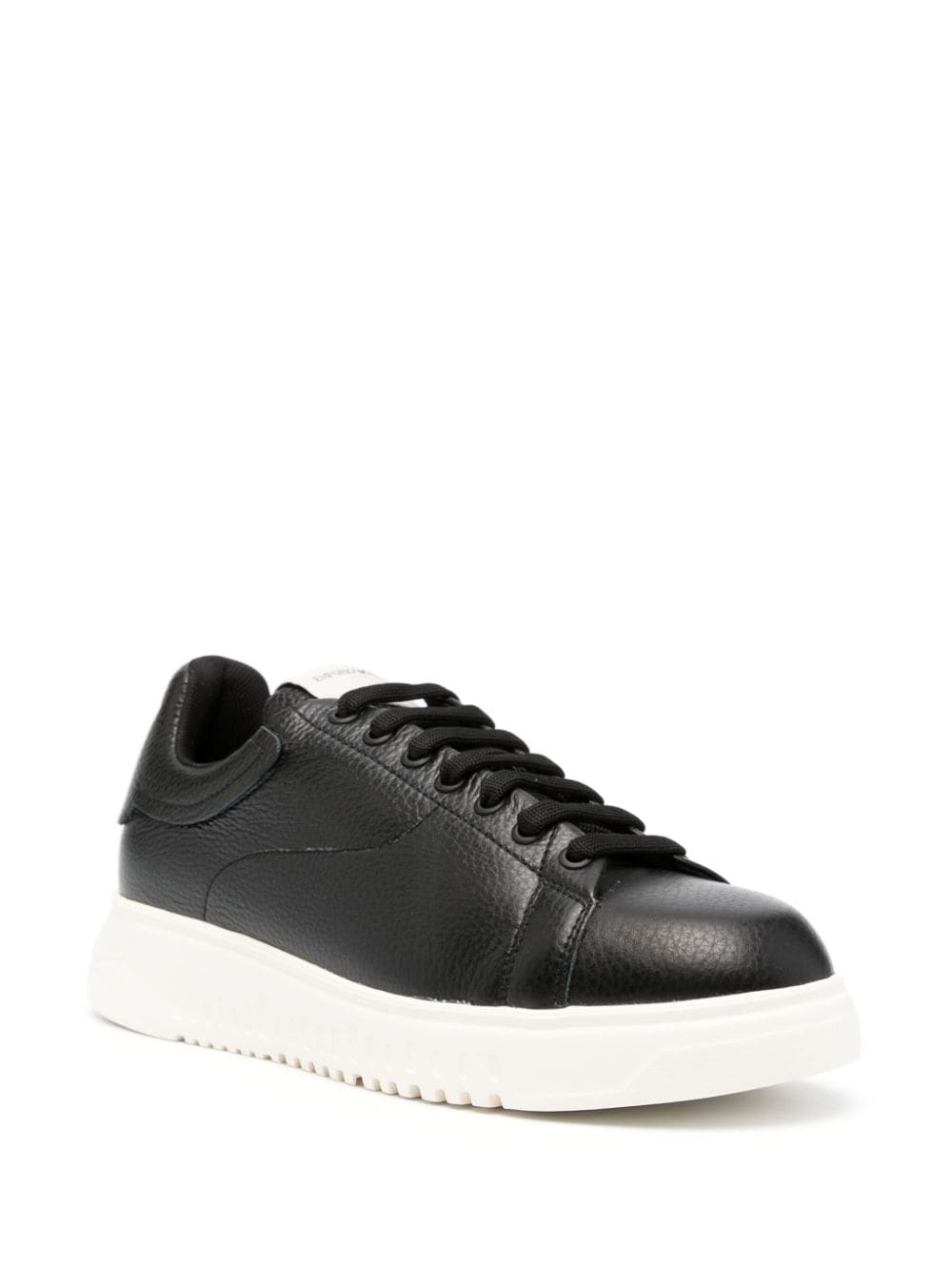 Emporio Armani tumbled leather sneakers