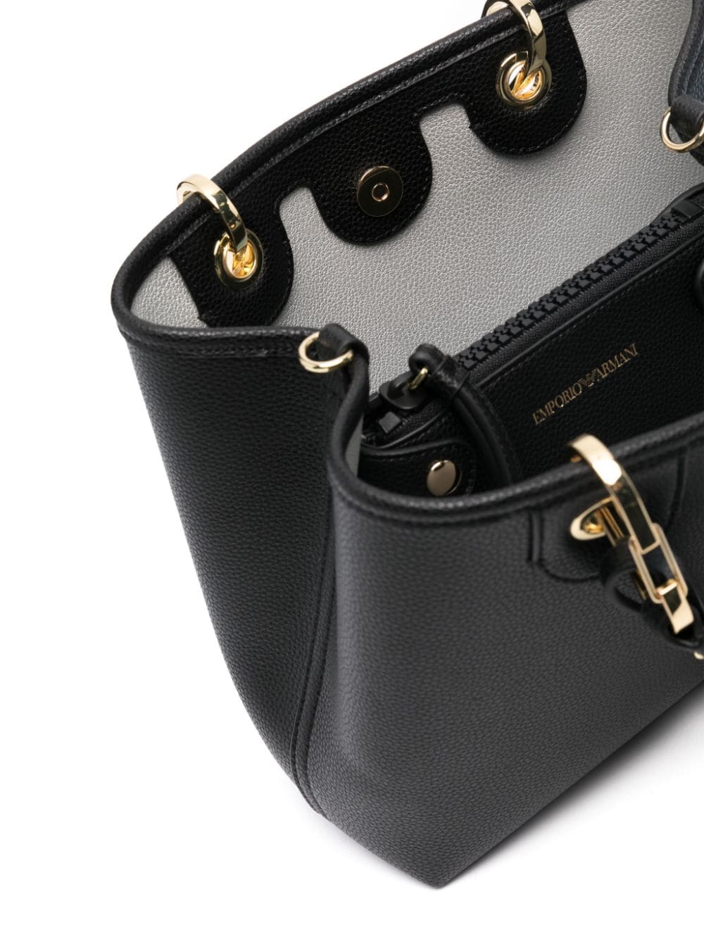 Emporio Armani embossed logo handbag