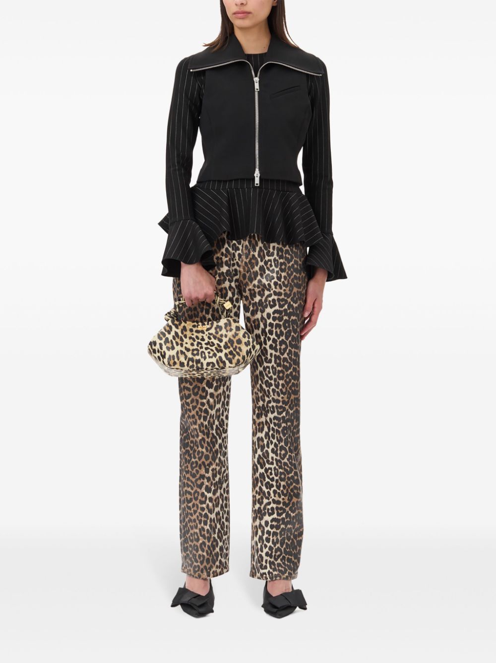 Ganni Sleeveless tank top with zip