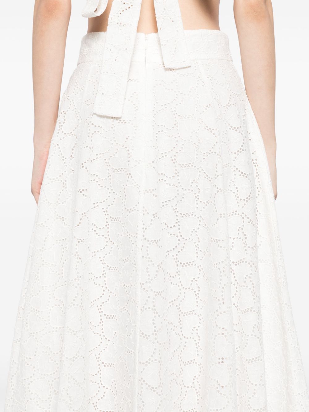 Zimmermann Crush embroidered midi skirt
