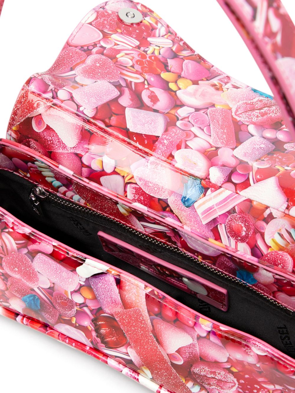 Diesel Play-Glossy clutch with print