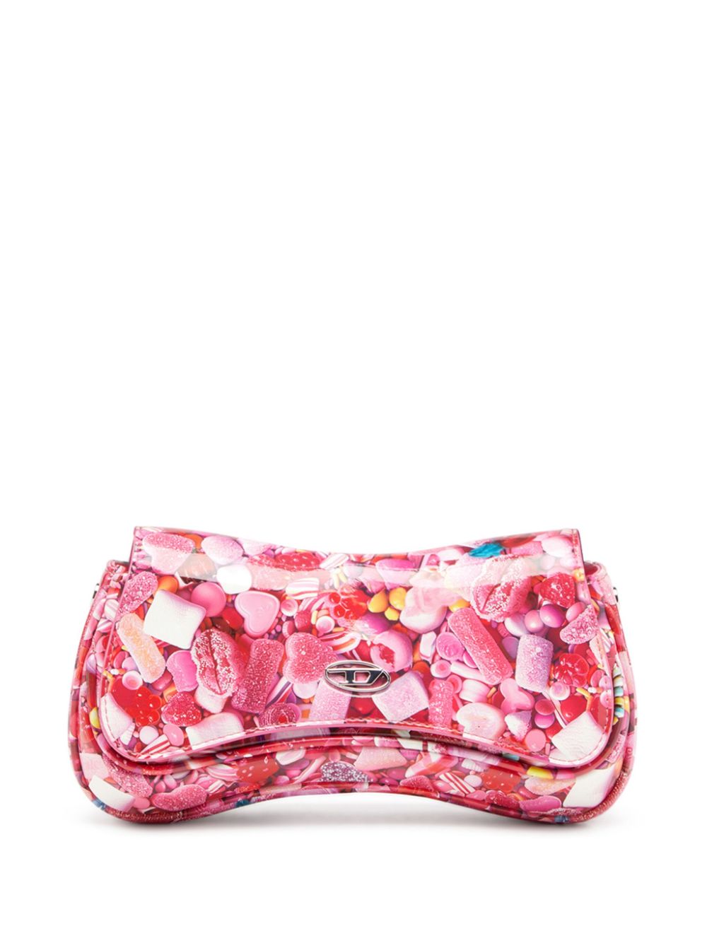 Diesel Play-Glossy clutch with print
