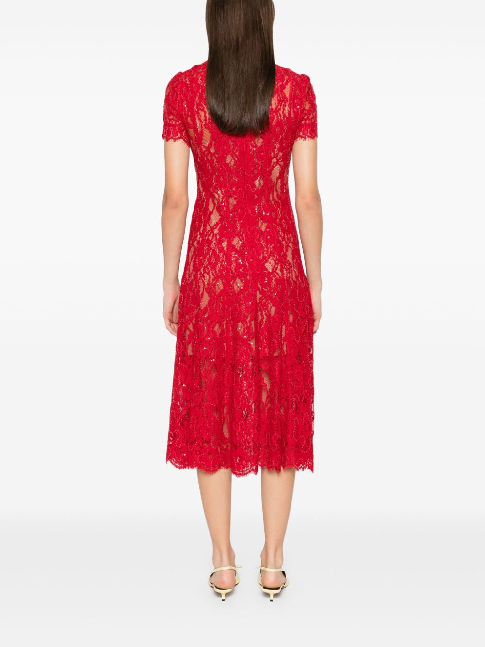 Self-Portrait lace midi dress