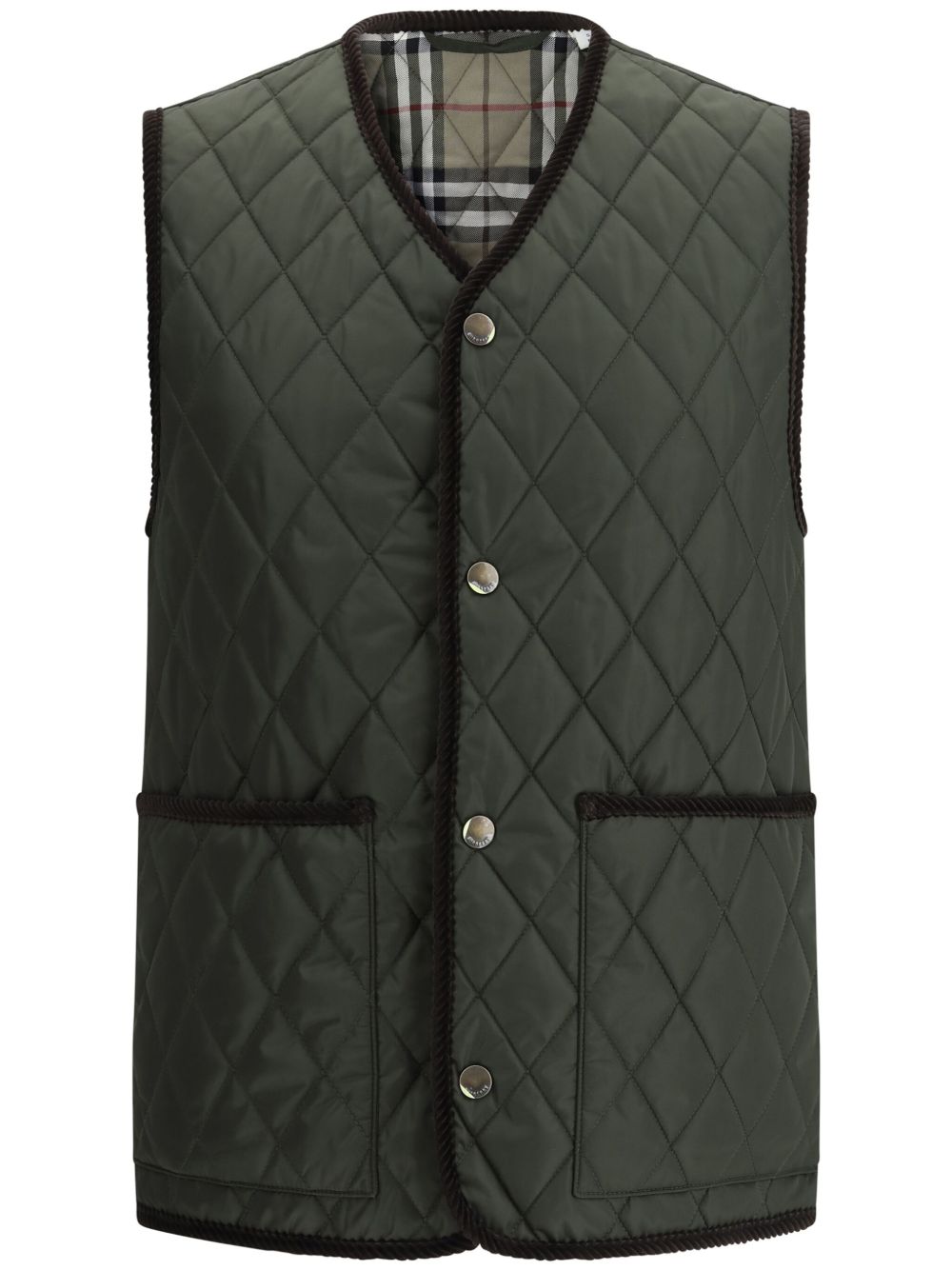 Burberry diamond-quilted sleeveless jacket