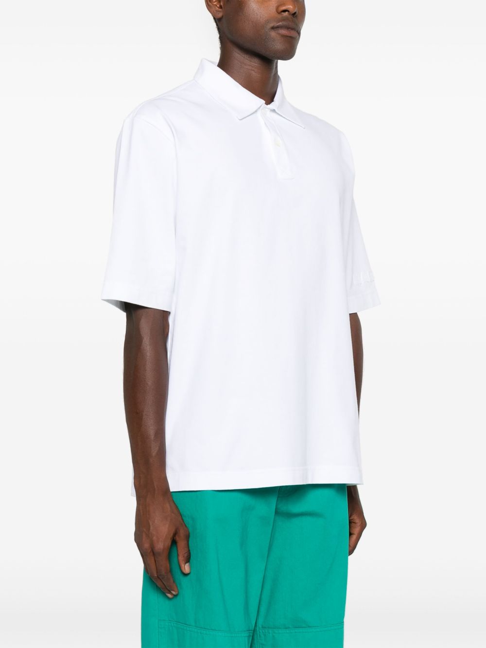 Marni logo-patch polo shirt
