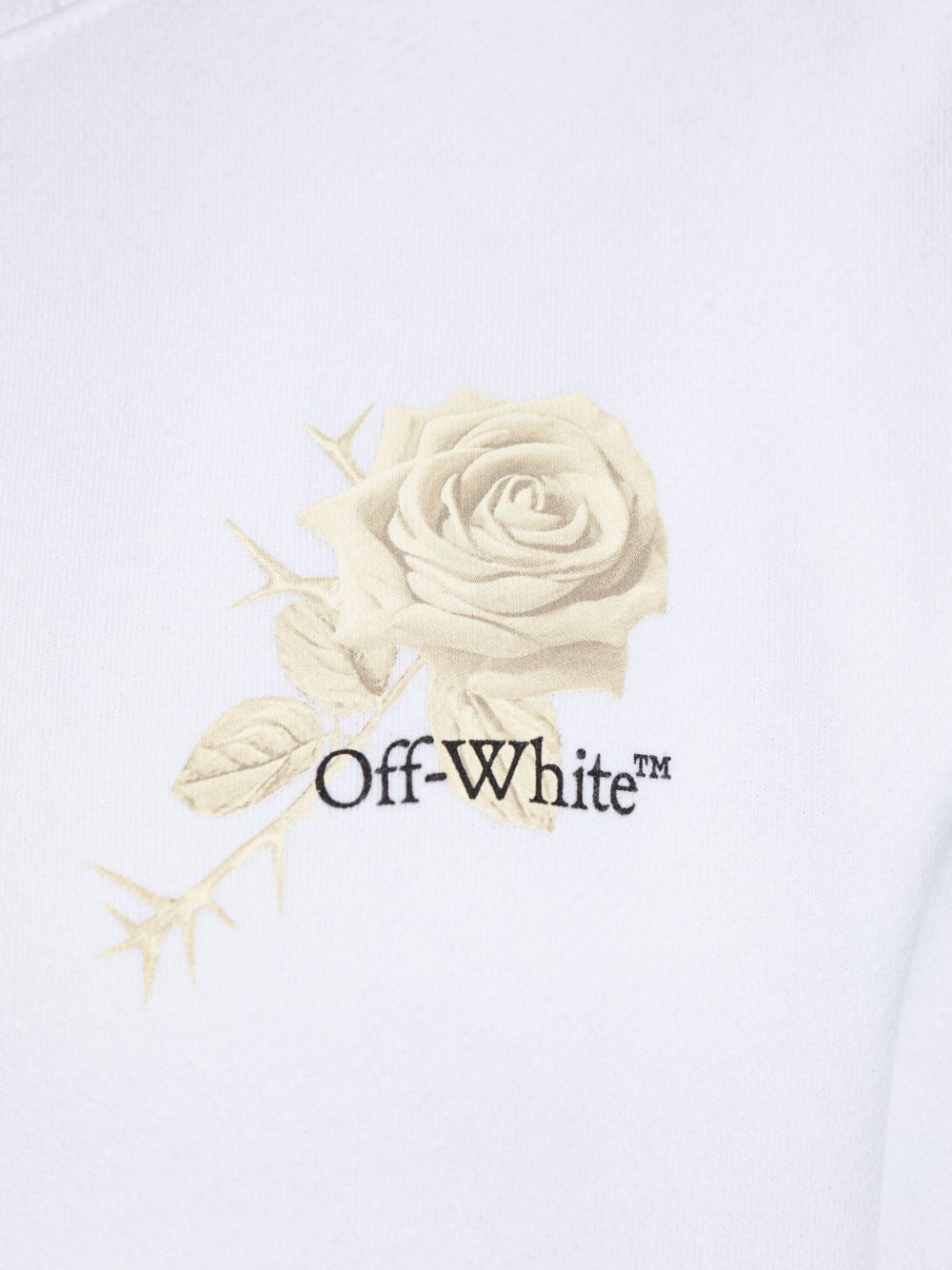 Off White logo-print cropped sweatshirt