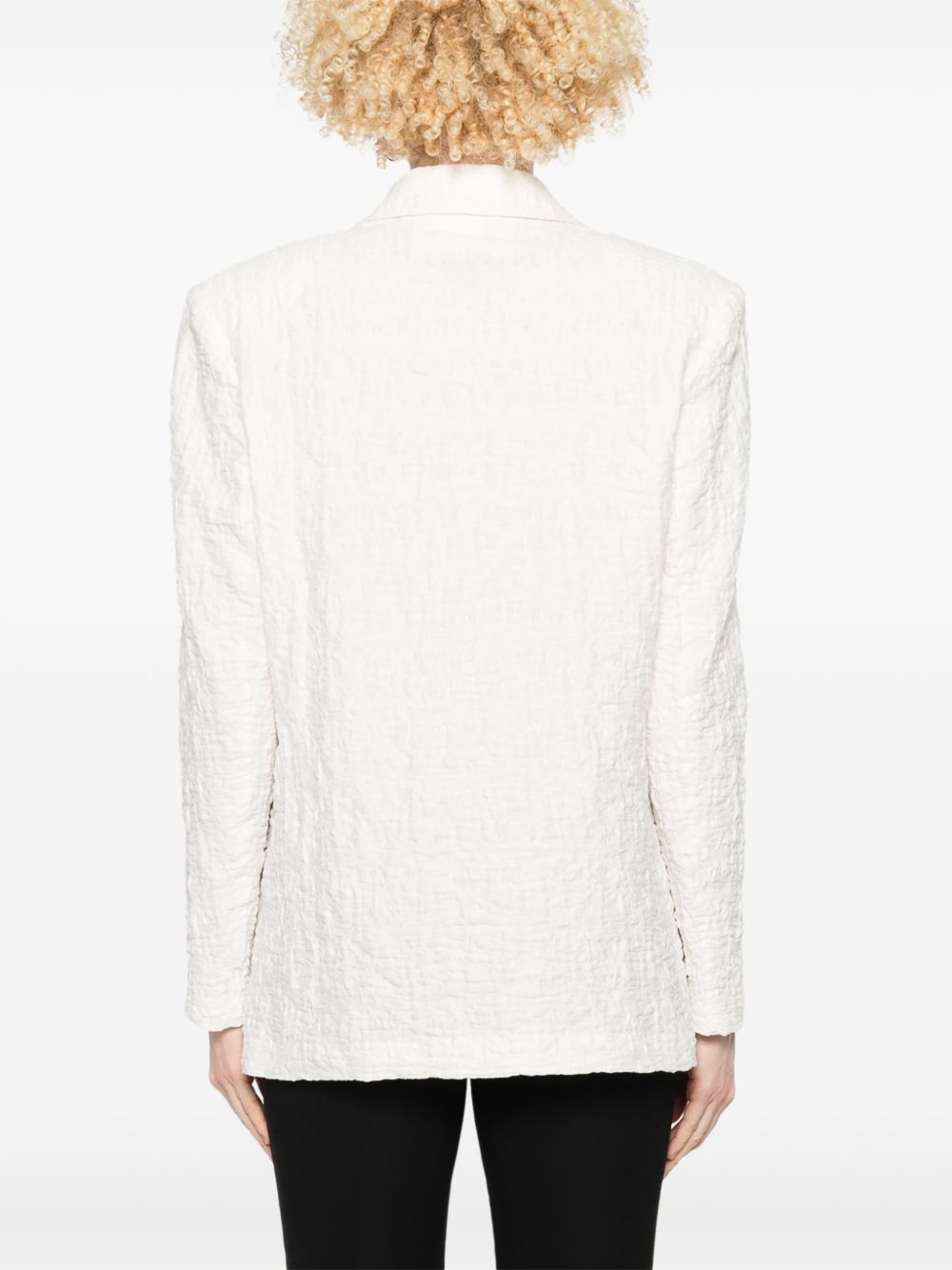Harris Wharf London crinkled shoulder-pads blazer