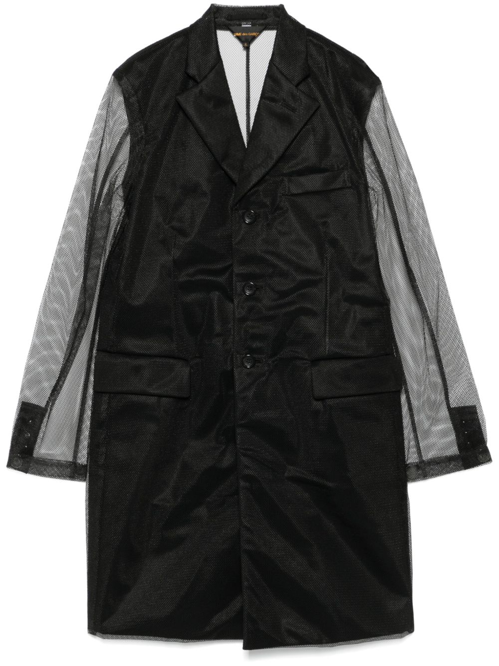 Comme Des Garcons Mesh-overlay coat