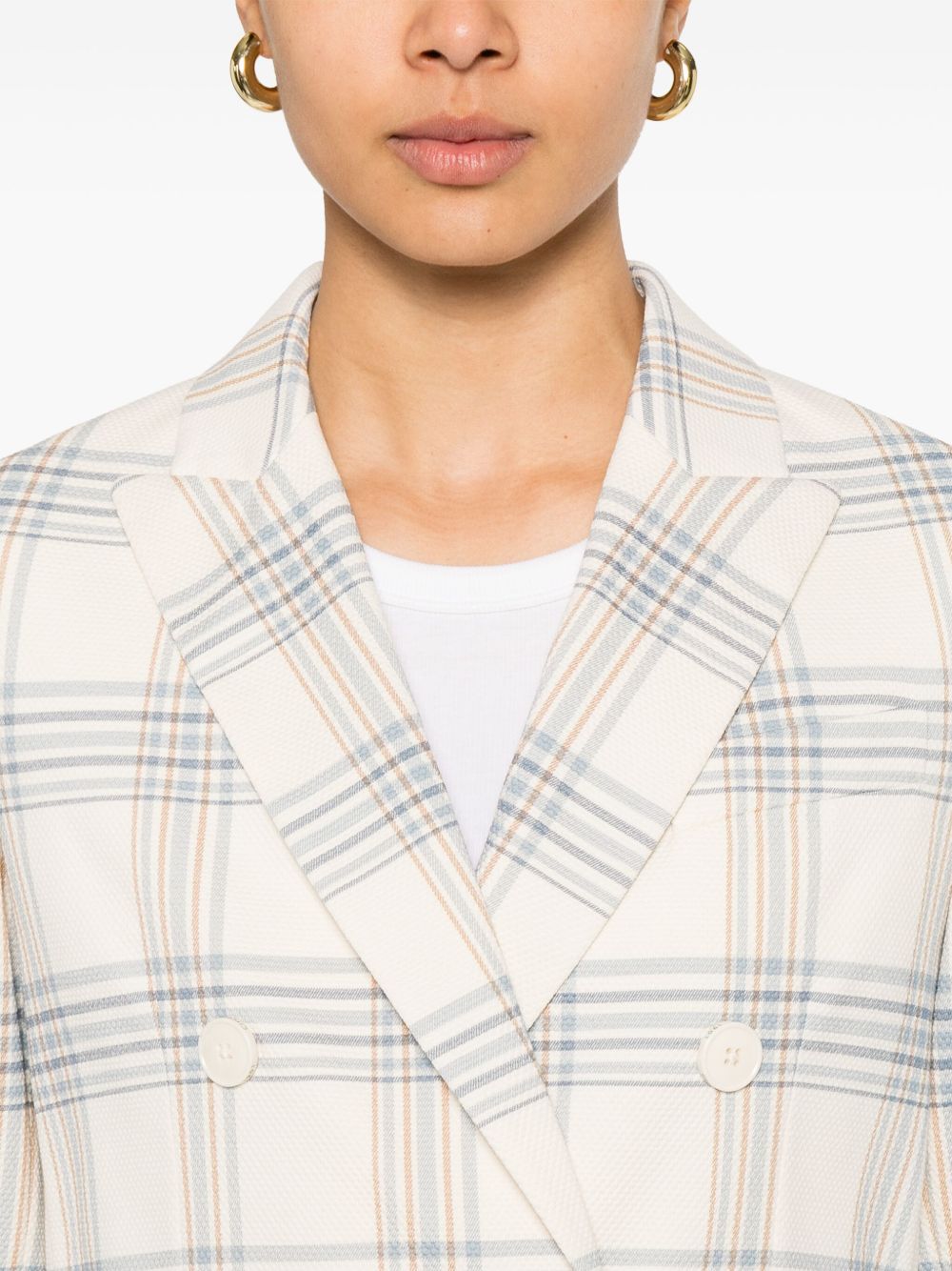 Circolo 1901 American rear vent Cotton double-breasted jacket
