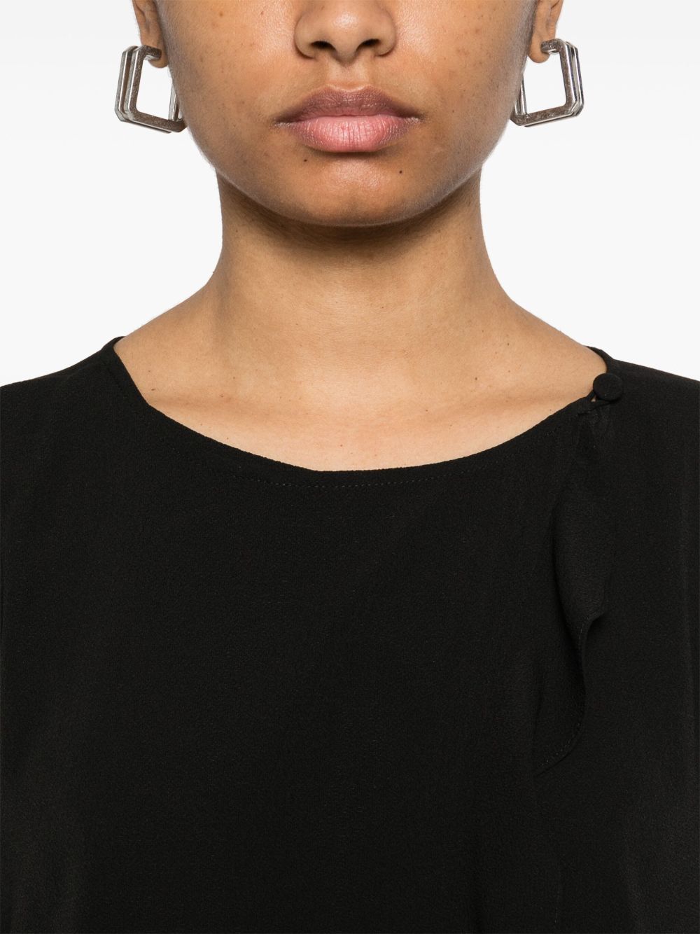 Emporio Armani fluid ruffled shirt jacket