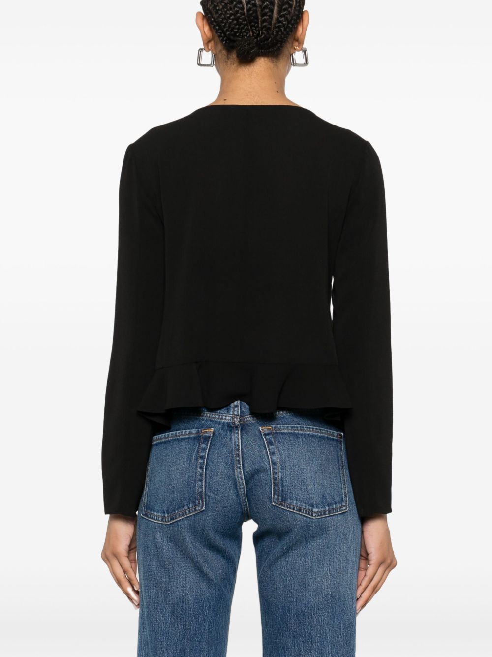 Emporio Armani fluid ruffled shirt jacket