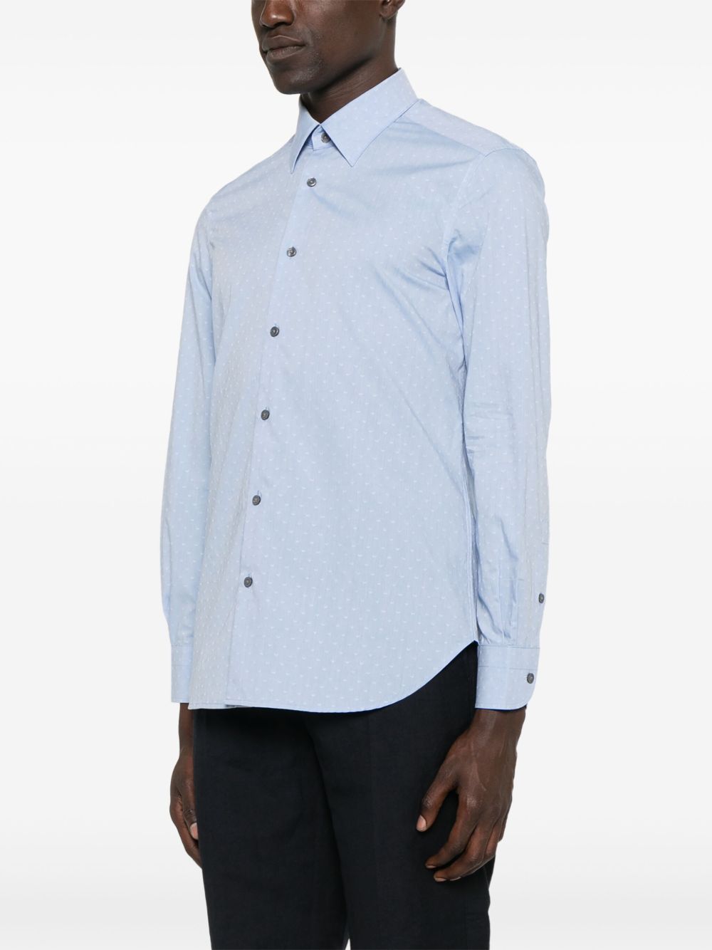 Emporio Armani Shirts Clear Blue