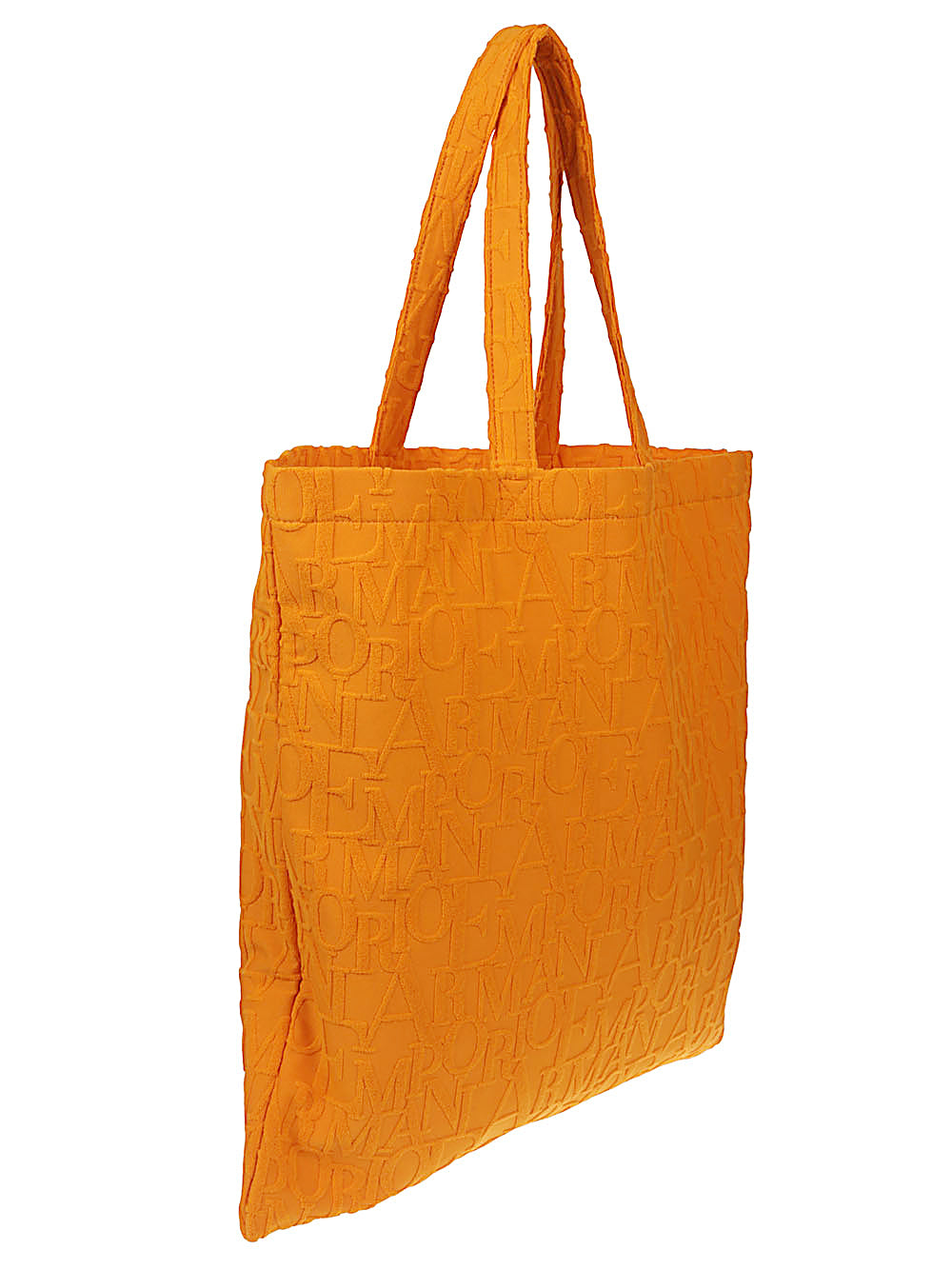 Emporio Armani Beachwear shopper in bold 3D ASV logo fabric