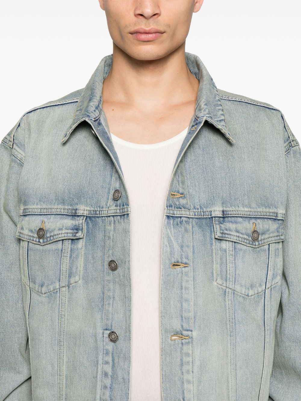 Saint Laurent Distressed Denim Jacket