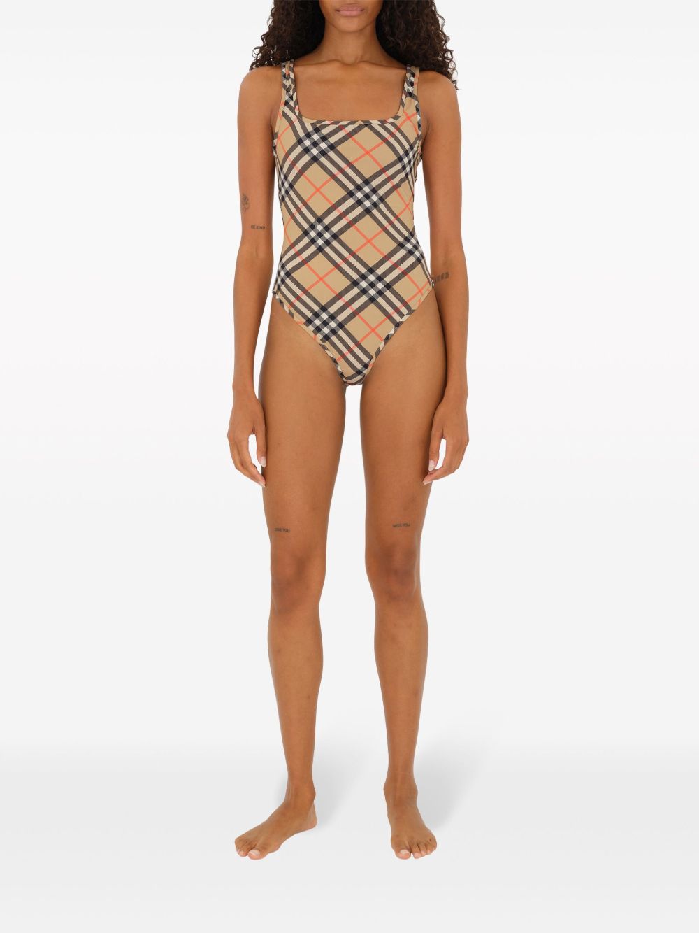 Burberry check-pattern swimsuit