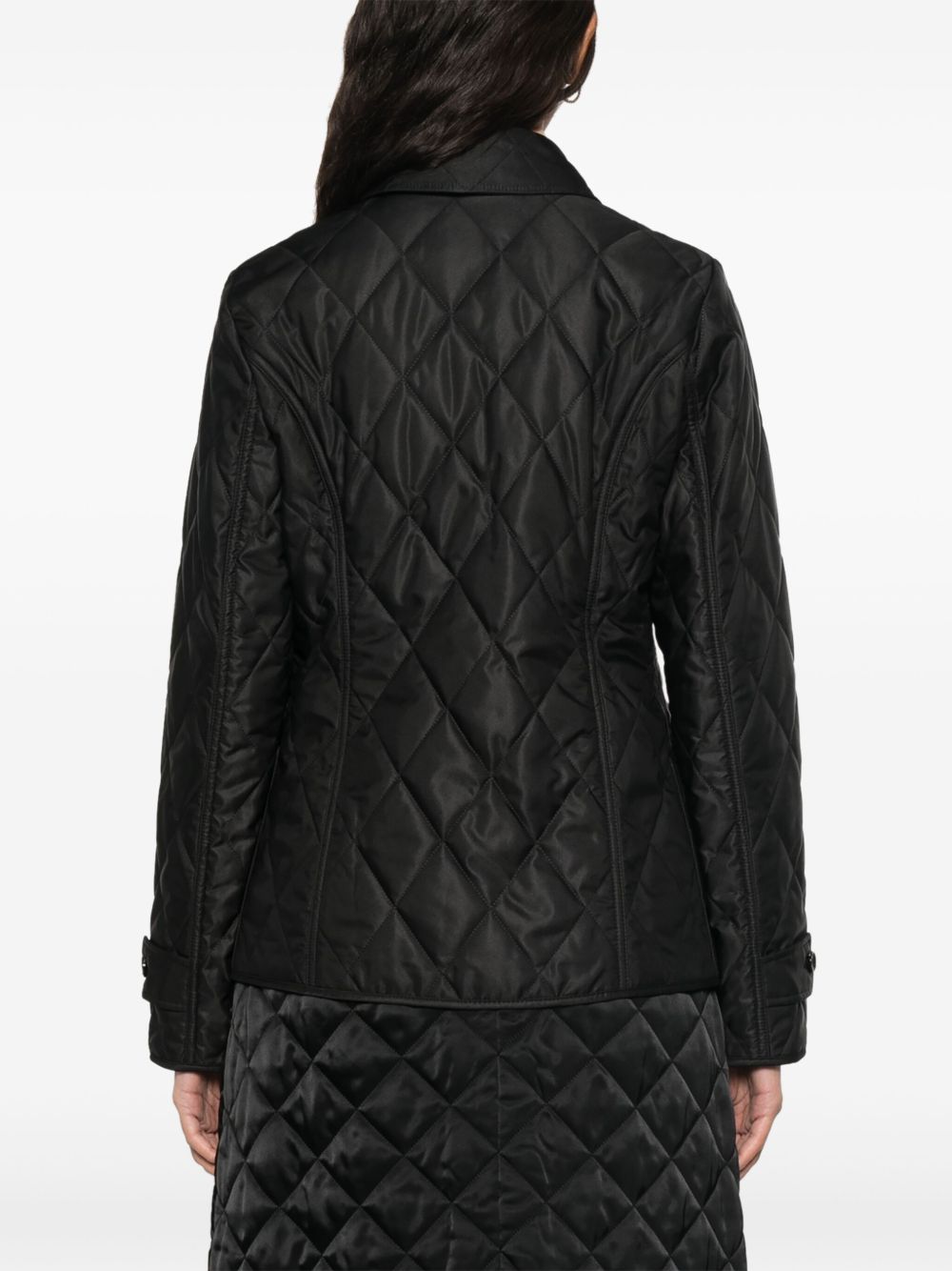 Burberry Tailored jacket with quilted high collar