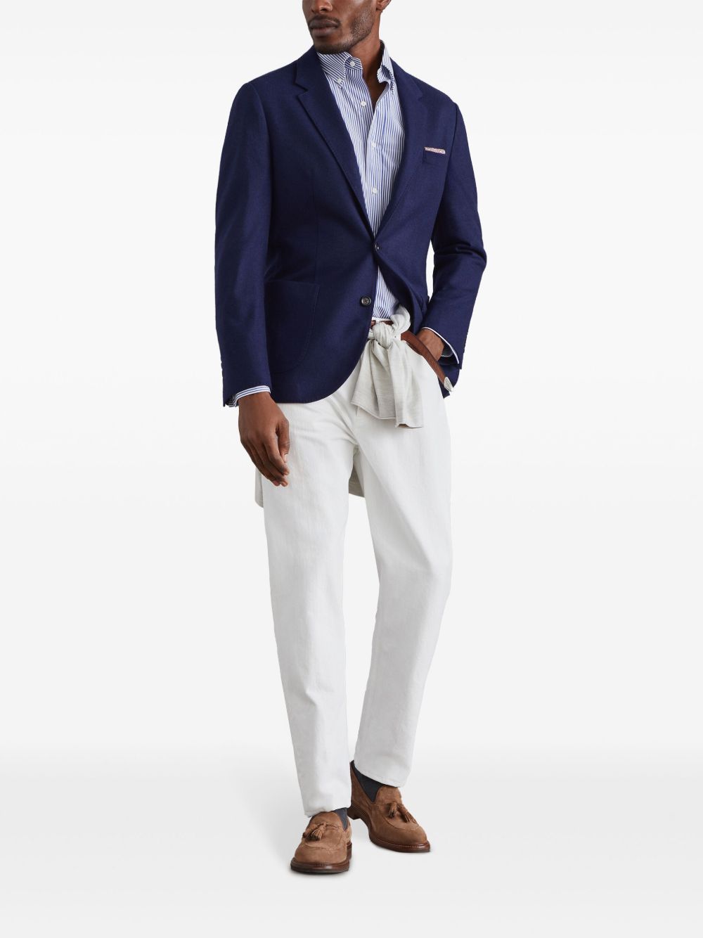 Brunello Cucinelli Single-breasted cashmere blazer