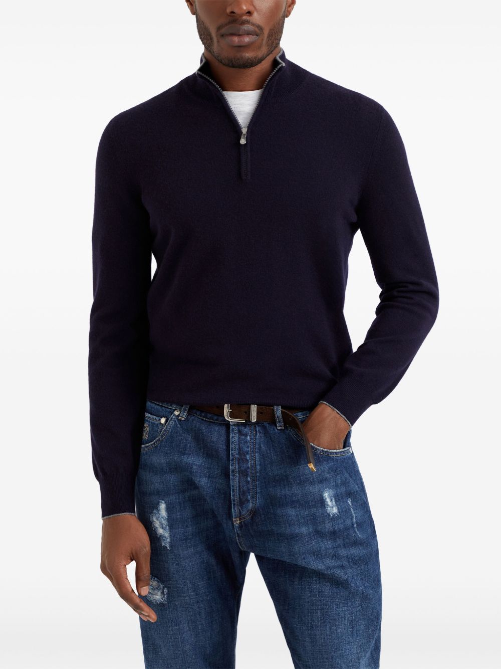 Brunello Cucinelli Cashmere Quarter-Zip Sweater